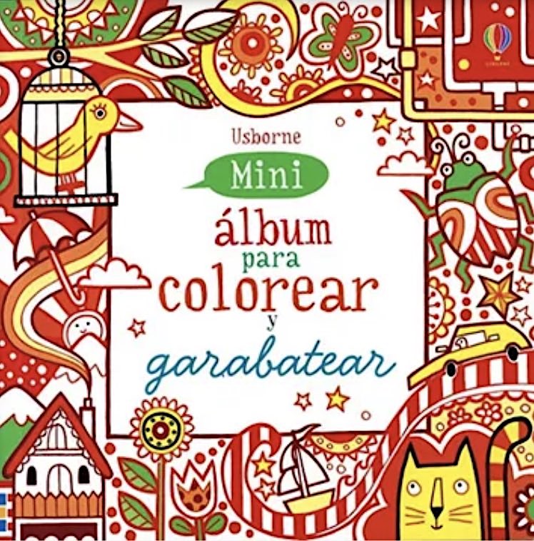 MINI ALBUM PARA COLOREAR Y GARABATEAR ROJO