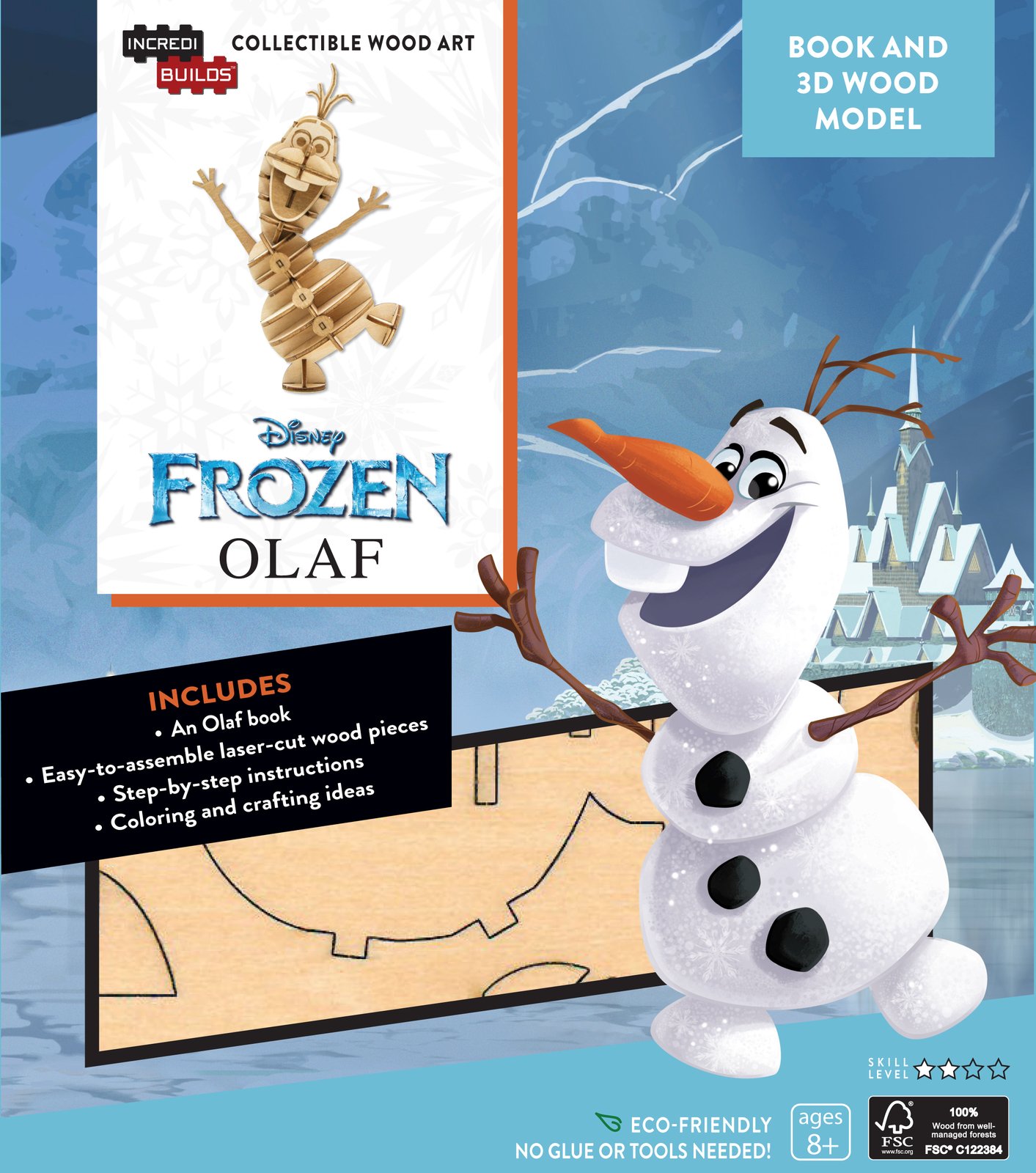 DISNEY FROZEN OLAF LIBRO Y MODELO PARA ARMAR 3D