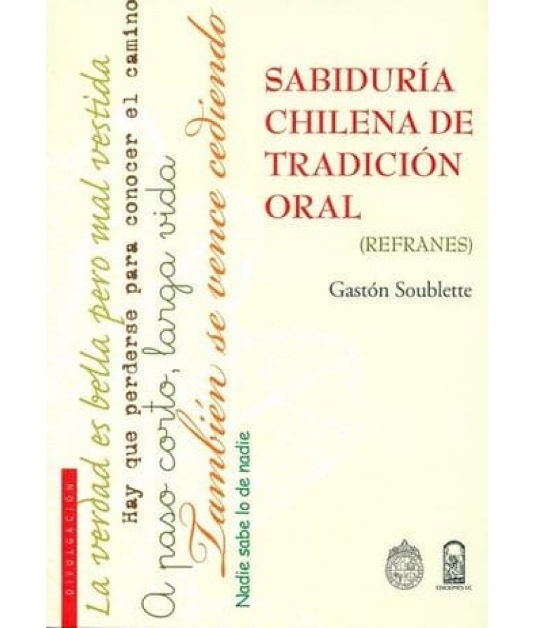 SABIDURIA CHILENA DE TRADICION ORAL REFRANES