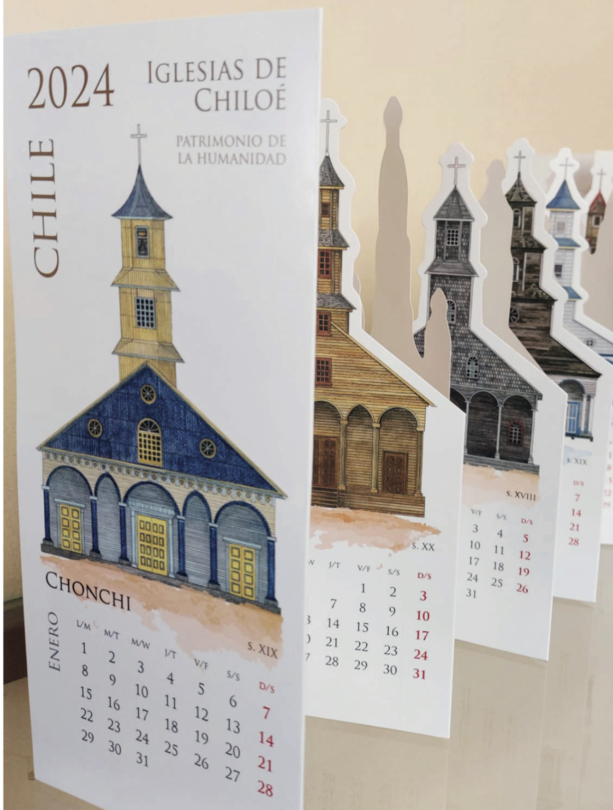 CALENDARIO IGLESIAS DE CHILOE 2024 CHICO