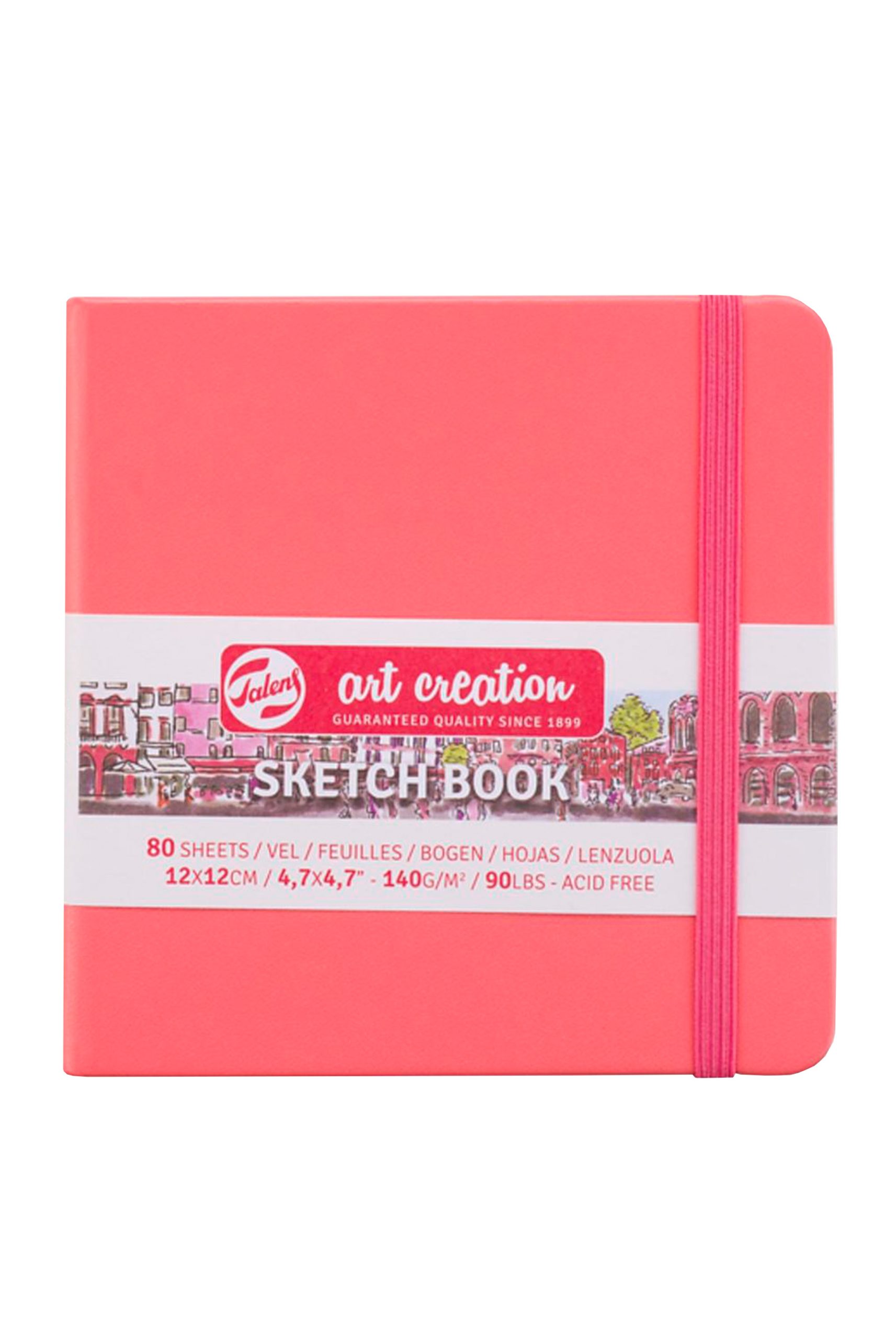 LIBRETA ROJO CORAL 12 X 12 140 GR 80 H