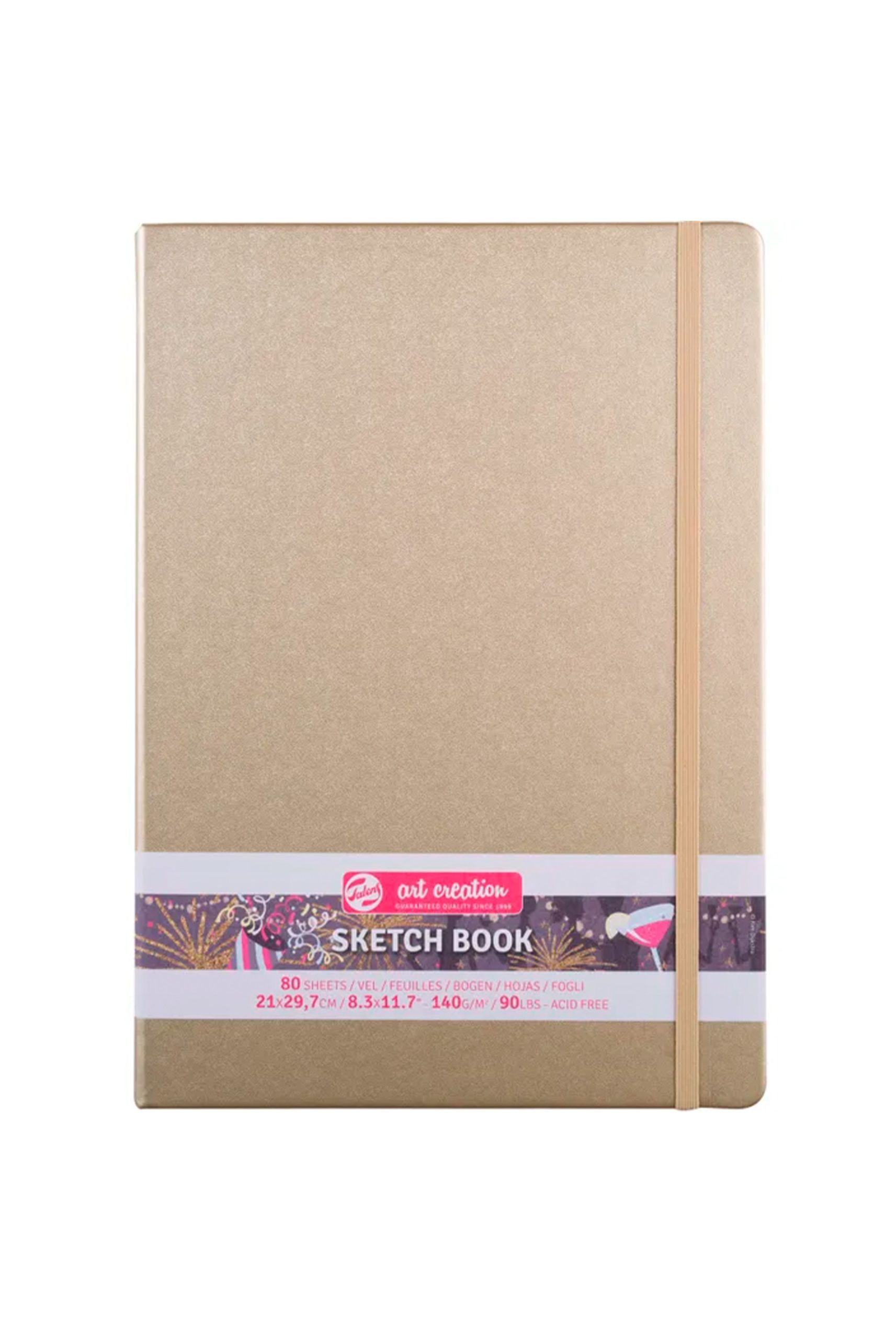 LIBRETA DORADA 21 X 29.7 140 GR 80 H