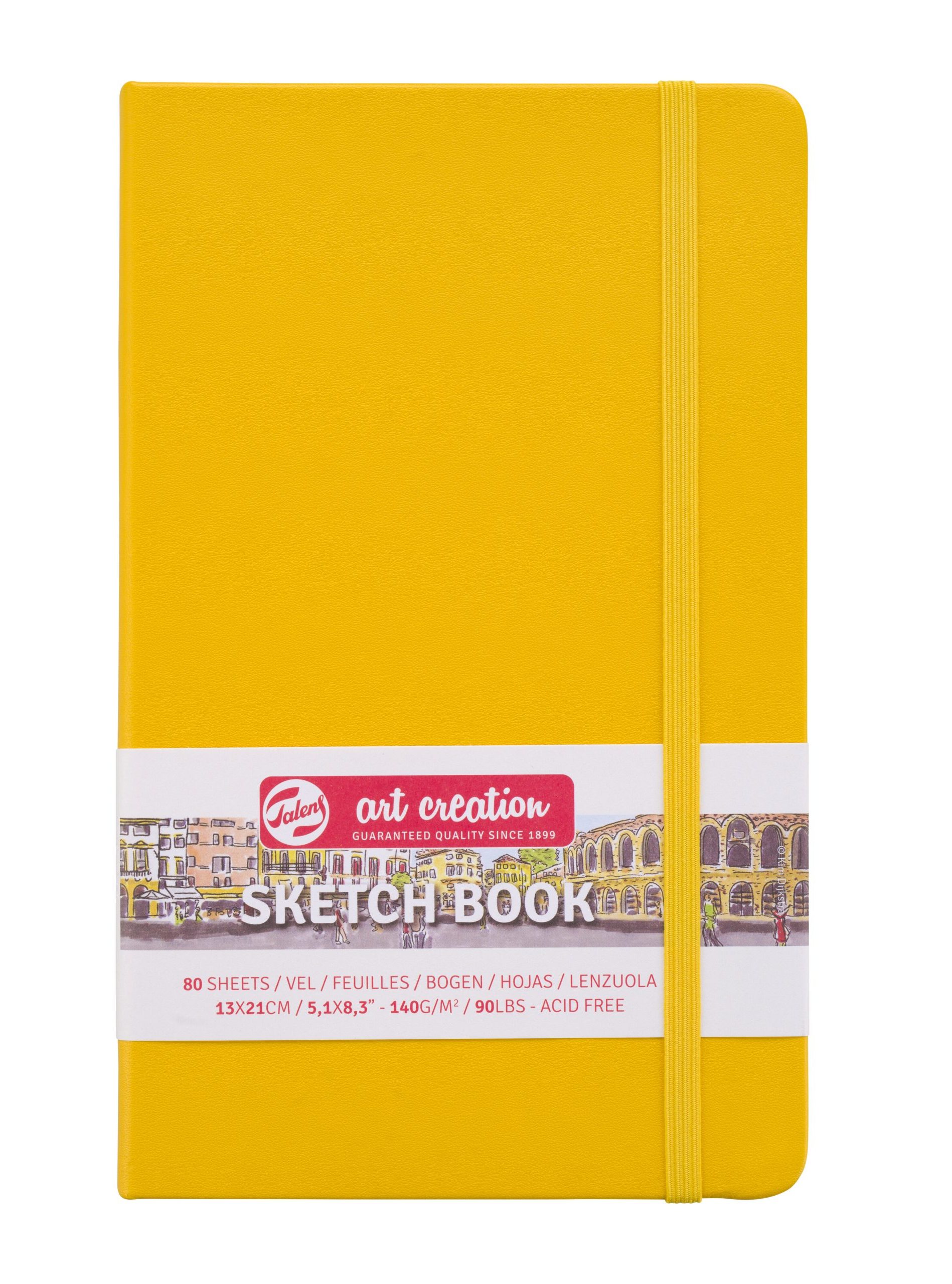 LIBRETA AMARILLO DORADO 13 X 21 140 GR 80 H