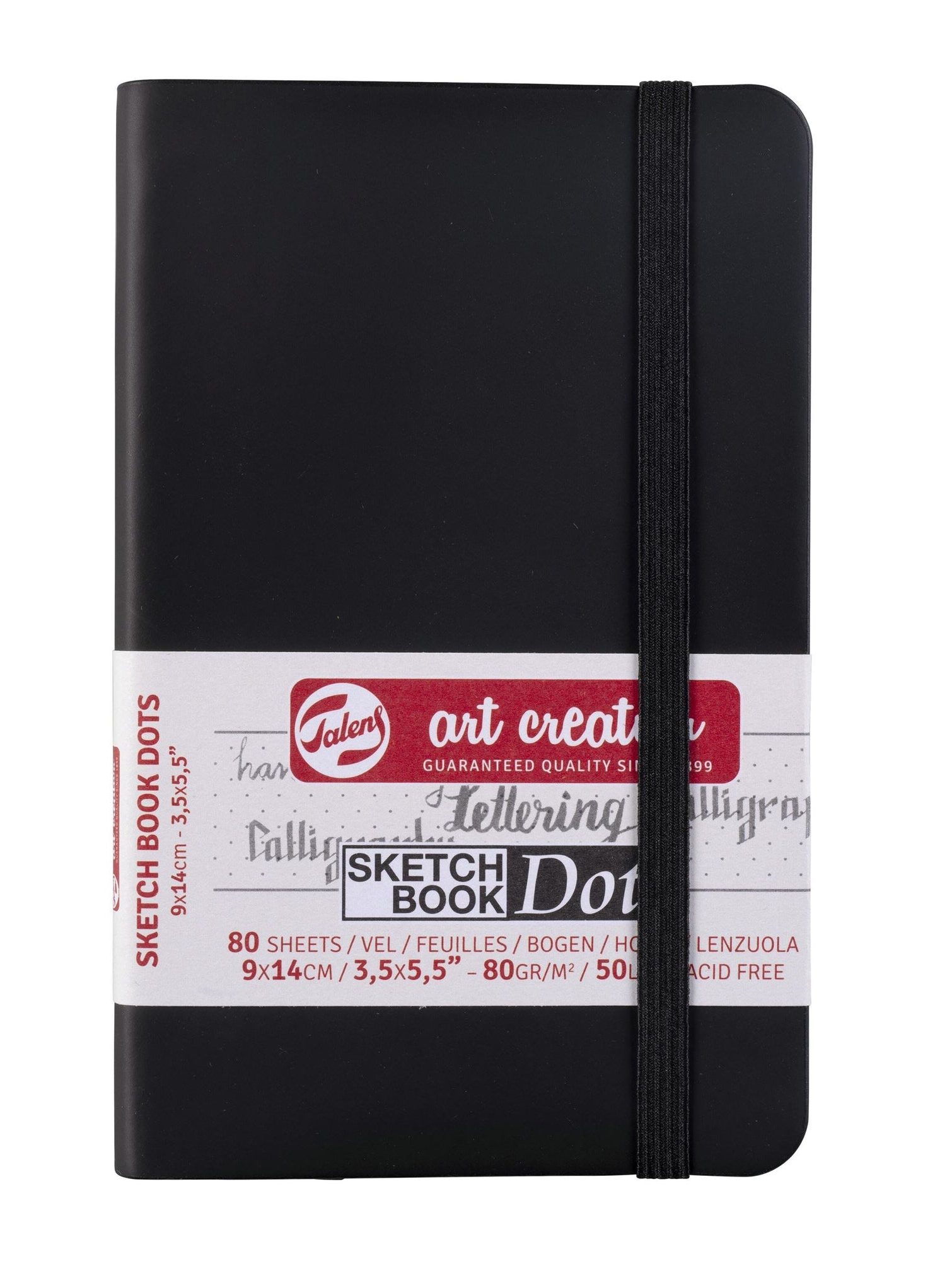 LIBRETA NEGRA PUNTOS 9 X 14 CM 80 GR 80 H