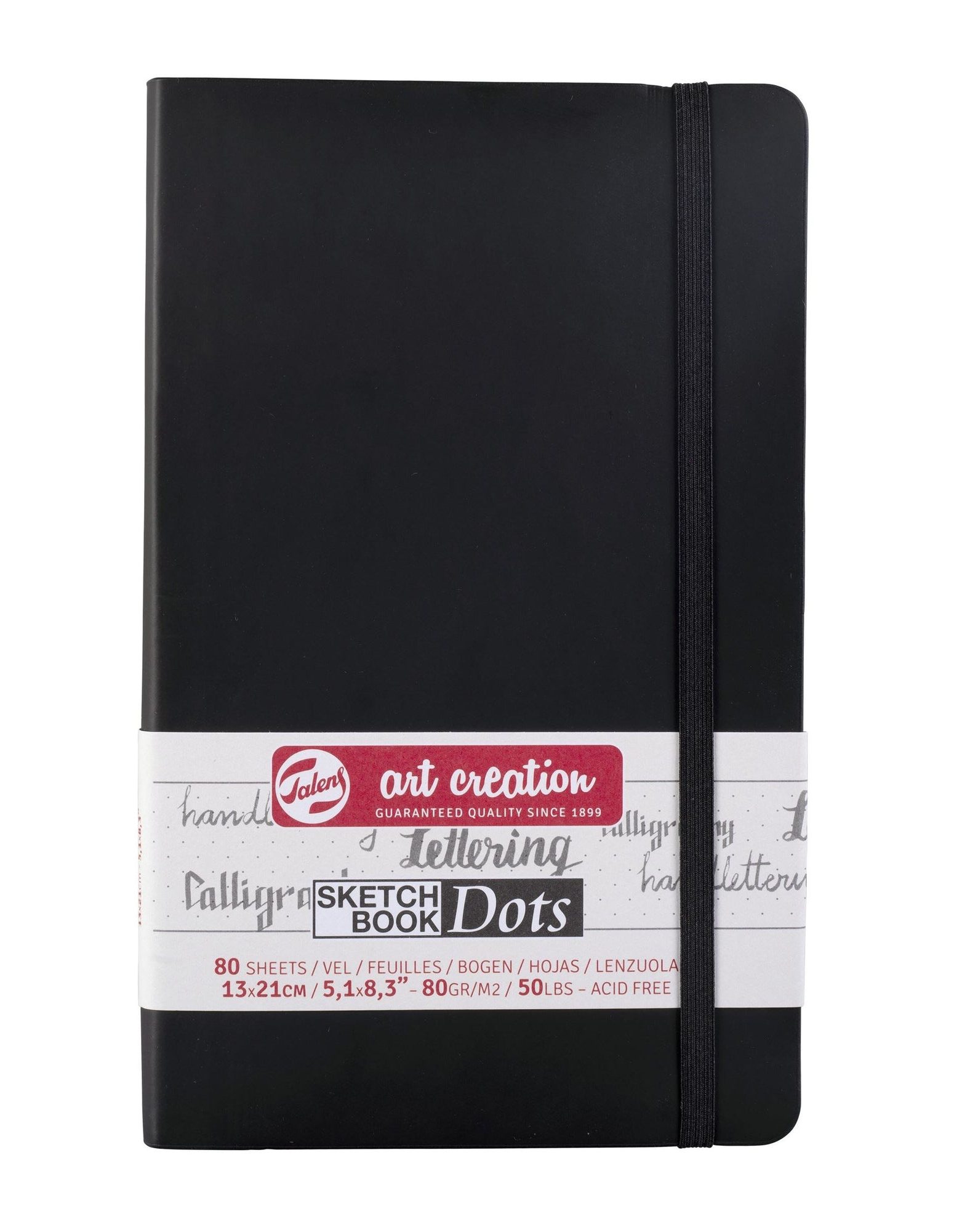 LIBRETA NEGRA PUNTOS 13 X 21 CM 80 GR 80 H