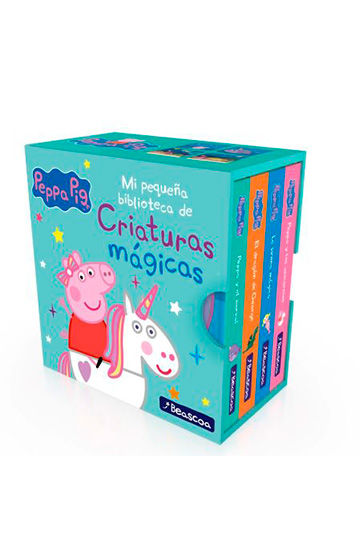 PEPPA PIG MI PEQUEÑA BIBLIOTECA DE CRIATURAS MAGICAS SIRENAS UNICORNIOS NARVALES Y DRAGONES