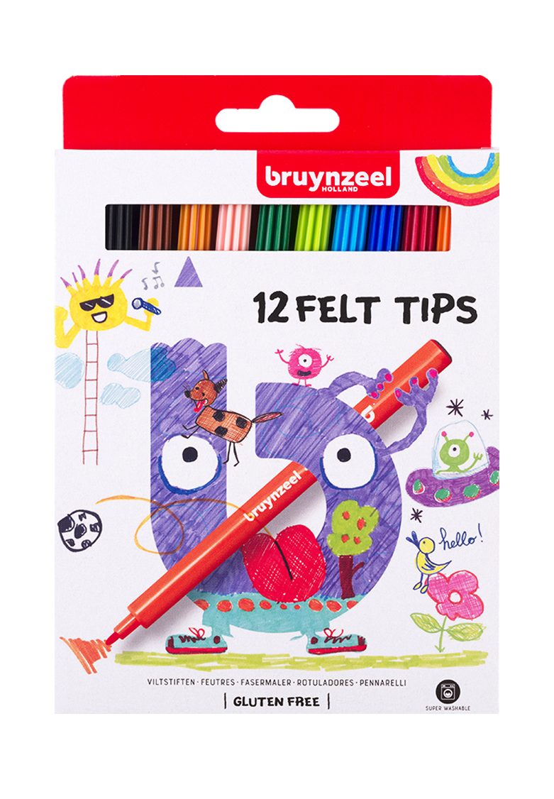 SET 50 MARCADORES FELT TIPS NIÑOS