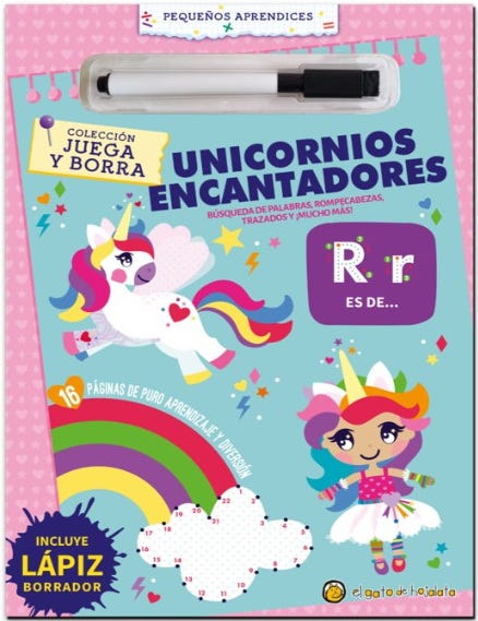 UNICORNIOS ENCANTADORES – JUEGA Y BORRA