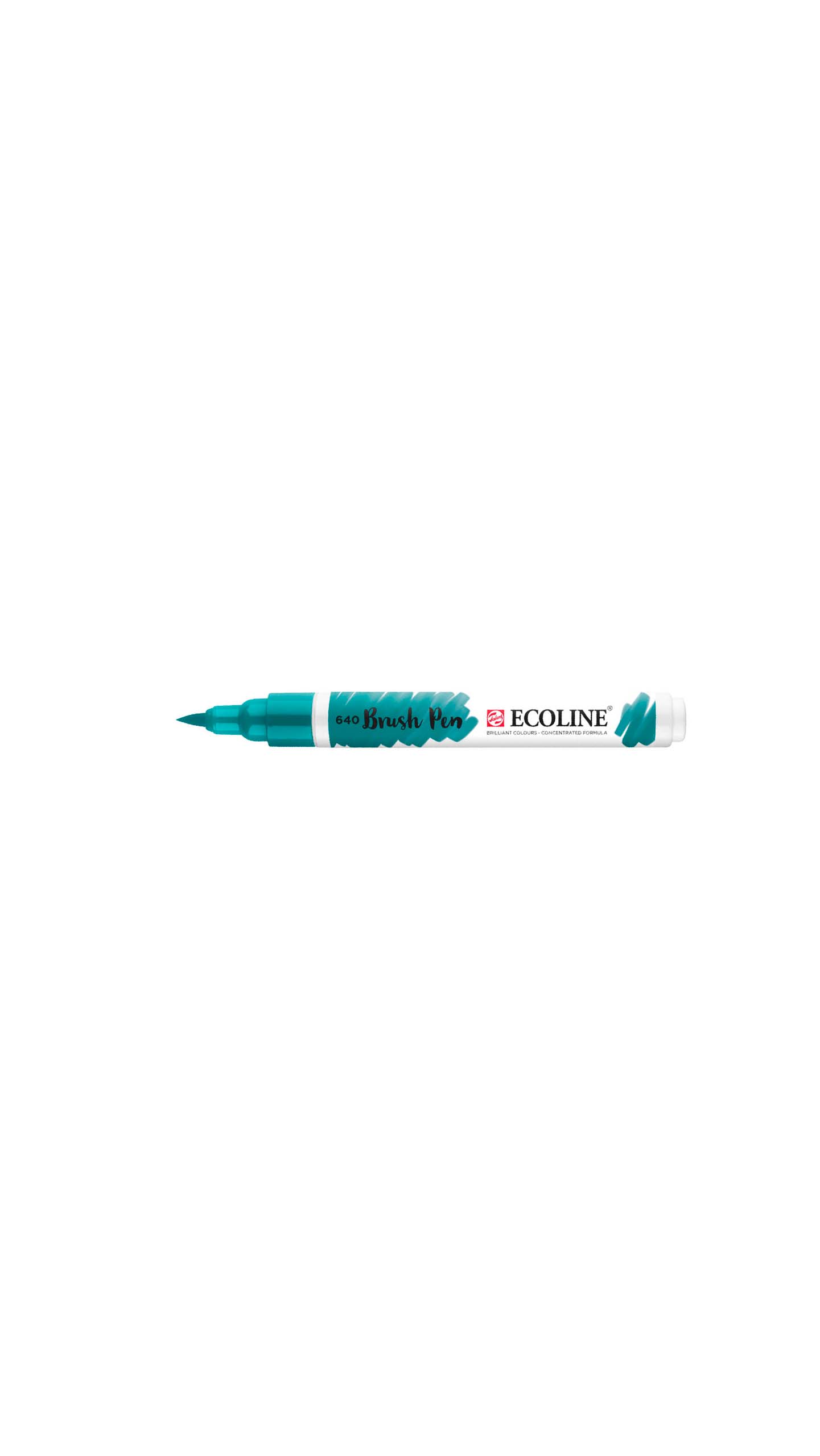 ECOLINE BRUSHPEN VERDE AZUL 640