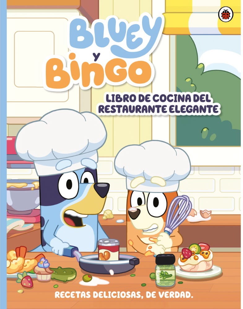 BLUEY. LIBRO DE COCINA DEL RESTAURANTE ELEGANTE