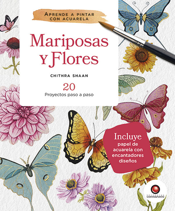 MARIPOSAS Y FLORES – APRENDE A PINTAR CON ACUARELA